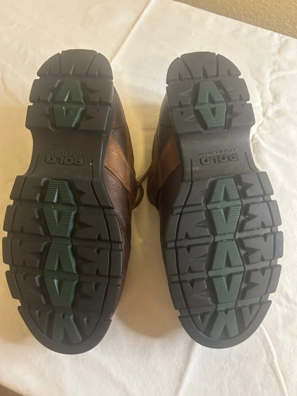 Polo by Ralph Lauren Brown Leather Men’s Boat Shoes with Lace & Buckle Size 11D